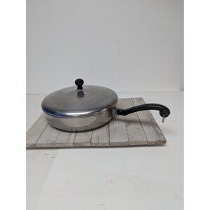 Farberware Stainless Steel Aluminum Clad 10” Frying Sauté Pan Skillet With Lid